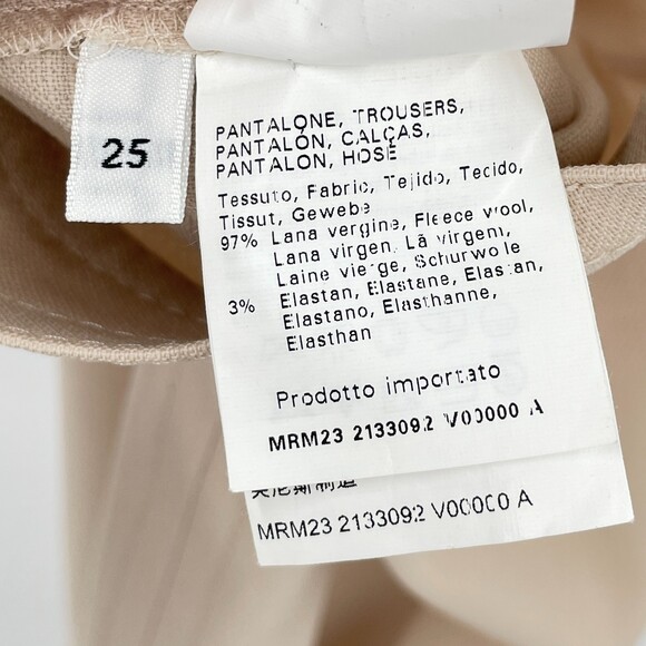 MARINA RINALDI Virgin Wool High Rise Stretch Pleated Slacks Dress Pants EUR 25 - Picture 6 of 9